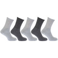 Grey - Front - Mens Cotton Rich Sports Socks (Pack Of 5)