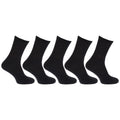 Black - Front - Mens Cotton Rich Sports Socks (Pack Of 5)