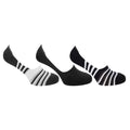 Black-White - Back - Floso Mens Invisible Trainer Socks (Pack Of 3)