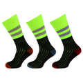 High Vis Assorted - Front - Mens High-Viz Work Socks (3 Pairs)