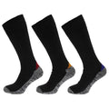 Grey-Assorted - Front - Mens Longer Length Wool Blend Functional Work Socks (3 Pairs)