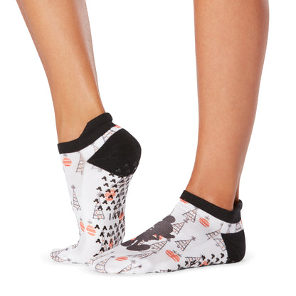 White-Black - Front - Tavi Noir Womens-Ladies Savvy Holly Jolly Mickey Mouse Gripped Socks