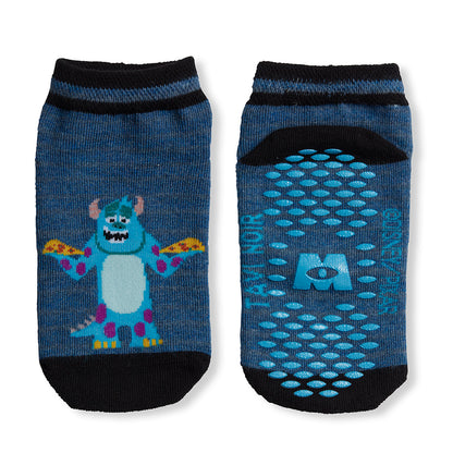 Blue - Side - Tavi Noir Childrens-Kids Tiny Soles Monsters Inc Ankle Socks (Pack of 2)