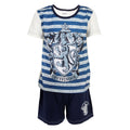 Blue-White - Front - Harry Potter Childrens-Kids Gryffindor Striped Short Pyjama Set