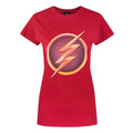 Red - Front - Flash TV Womens-Ladies Logo T-Shirt