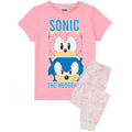 Pink-Grey - Front - Sonic The Hedgehog Girls Pyjama Set