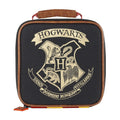 Black-Brick Red-Yellow - Front - Harry Potter Childrens-Kids Hogwarts Crest Lunch Bag