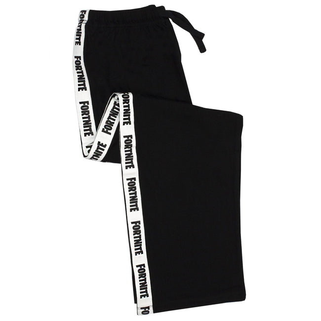 Black - Back - Fortnite Boys Side Stripe Lounge Pants