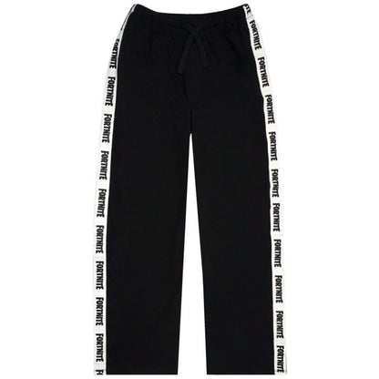 Black - Front - Fortnite Boys Side Stripe Lounge Pants