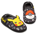 Black-Yellow-Red - Side - Pokemon Childrens-Kids Slippers