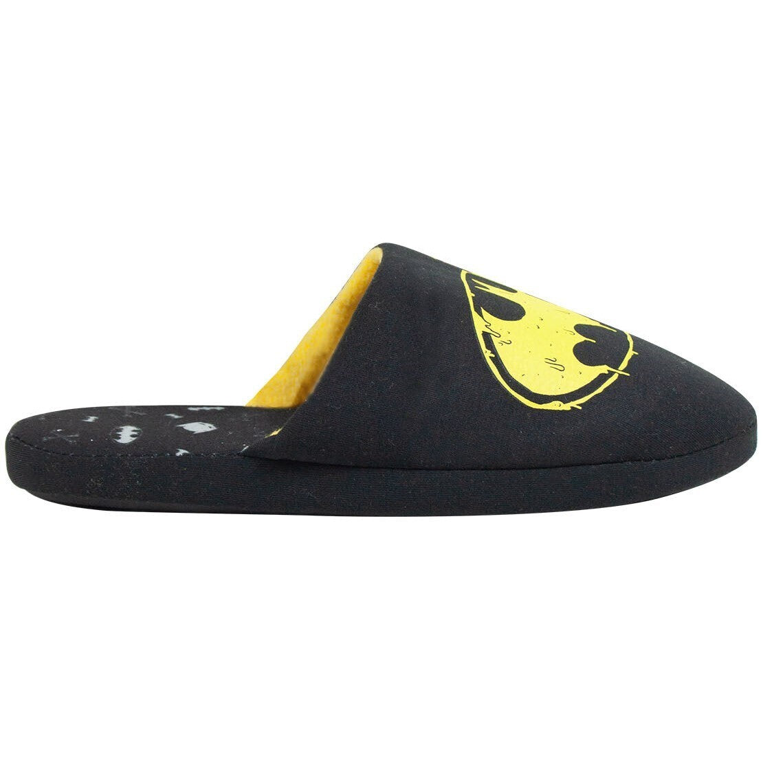 Black-Yellow - Back - Batman Mens Logo Slippers