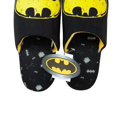 Black-Yellow - Pack Shot - Batman Mens Logo Slippers