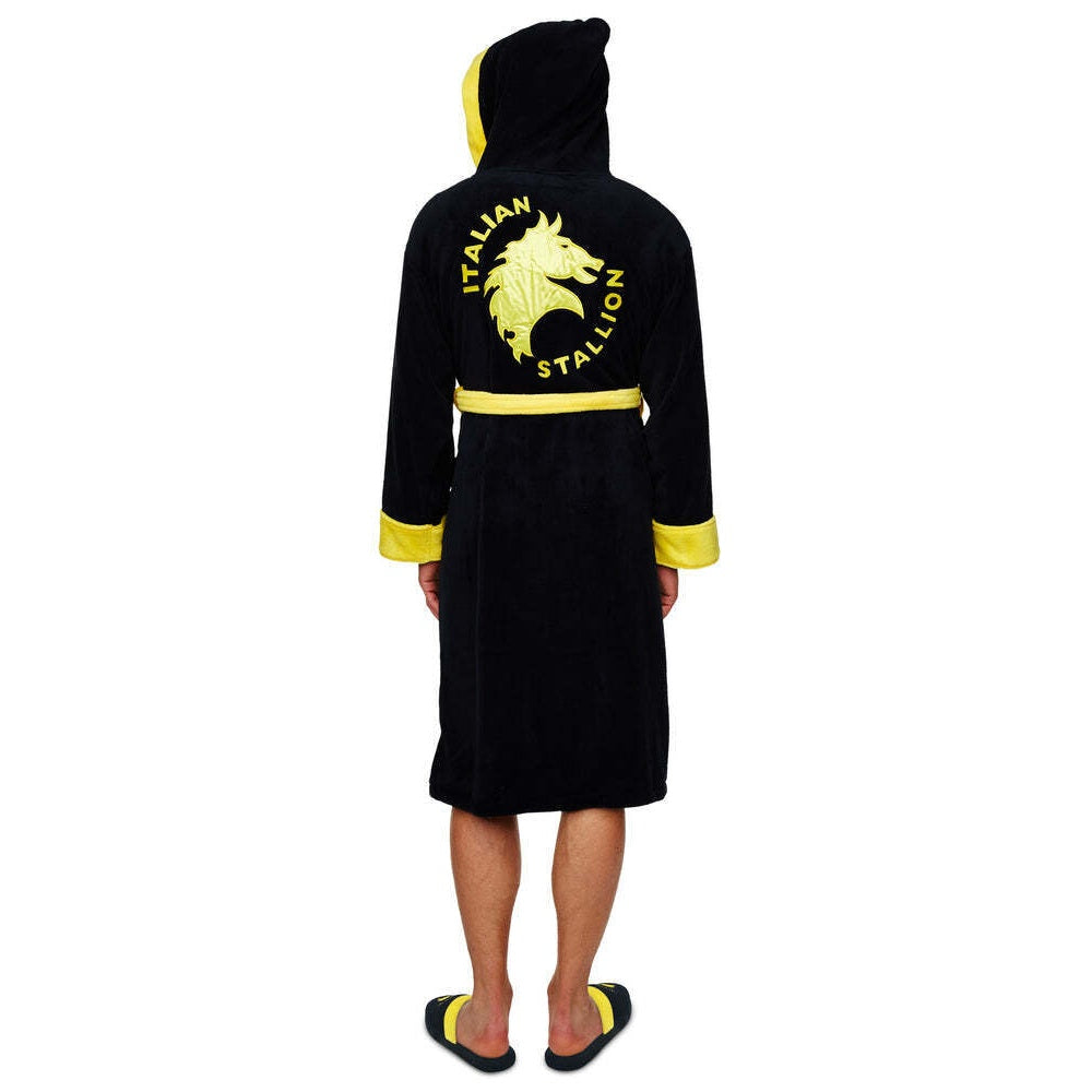 Black-Yellow - Side - Rocky Mens Balboa Robe