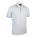 White-Navy - Front - Glenmuir Mens Tipped Short Sleeve Moisture Wicking Polo Shirt