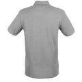 Heather - Back - Henbury Mens Modern Fit Cotton Pique Polo Shirt