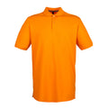 Bright Orange - Front - Henbury Mens Modern Fit Cotton Pique Polo Shirt