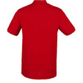 Classic Red - Back - Henbury Mens Modern Fit Cotton Pique Polo Shirt