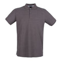 Charcoal - Front - Henbury Mens Modern Fit Cotton Pique Polo Shirt