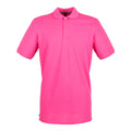 Fuchsia - Front - Henbury Mens Modern Fit Cotton Pique Polo Shirt