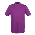 Magenta - Front - Henbury Mens Modern Fit Cotton Pique Polo Shirt