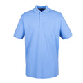 Mid Blue - Front - Henbury Mens Modern Fit Cotton Pique Polo Shirt