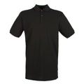 Black - Front - Henbury Mens Modern Fit Cotton Pique Polo Shirt