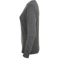 Charcoal Marl - Side - SOLS Womens-Ladies Griffith V Neck Long Sleeve Cardigan