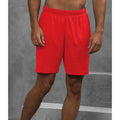 Fire Red - Back - AWDis Just Cool Mens Panel Shorts