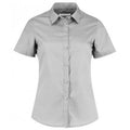 Light Grey - Front - Kustom Kit Womens-Ladies Short Sleeve Tailored Poplin Shirt