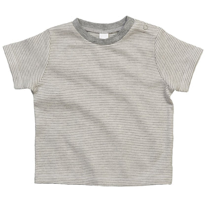 White-Heather - Front - BabyBugz Baby Boys Striped T-Shirt
