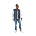 New French Navy-White - Back - AWDis Just Hoods Adults Unisex Varsity Puffer Jacket