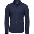 Navy - Front - Tee Jays Mens Urban Long Sleeve Oxford Shirt