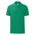 Heather Green - Front - Fruit Of The Loom Mens Iconic Pique Polo Shirt