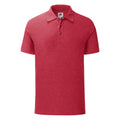 Heather Red - Front - Fruit Of The Loom Mens Iconic Pique Polo Shirt
