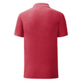 Heather Red - Back - Fruit Of The Loom Mens Iconic Pique Polo Shirt