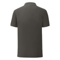 Light Graphite - Back - Fruit Of The Loom Mens Iconic Pique Polo Shirt