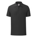 Black - Front - Fruit Of The Loom Mens Iconic Pique Polo Shirt