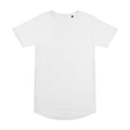 Solid White - Front - AWDis Just Ts Mens Westcoast Long Line T-Shirt