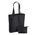 Black-Black - Front - BagBase Packaway Tote Bag