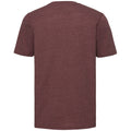 Maroon Marl - Back - Russell Mens Henley HD T-Shirt
