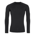 Jet Black - Front - AWDis Mens Just Cool Long Sleeve Base Layer