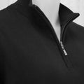 Black - Pack Shot - Glenmuir Womens-Ladies Zip Neck Sweater