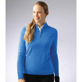 Tahiti Blue - Back - Glenmuir Womens-Ladies Zip Neck Sweater