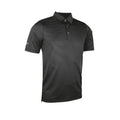 Black-Light Grey - Front - Glenmuir Adults Unisex Micro Stripe Polo Shirt