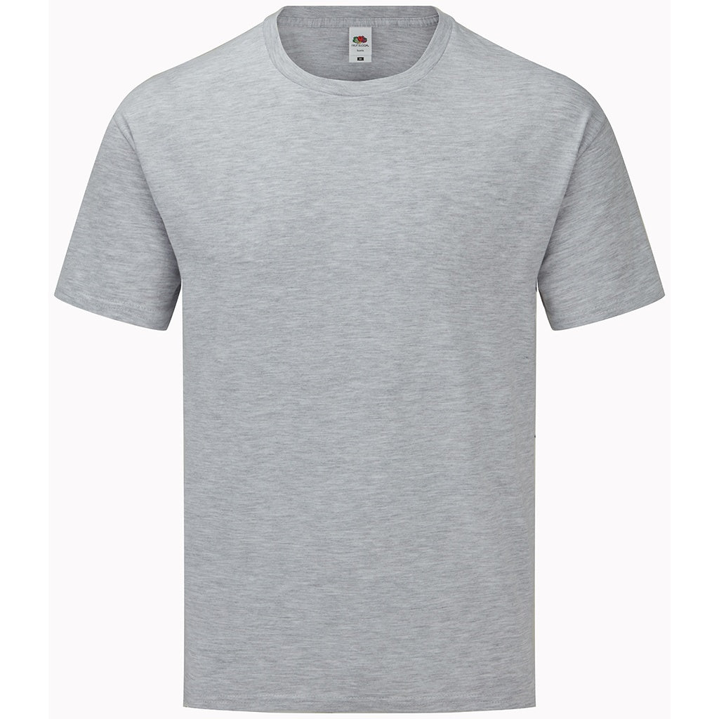 Heather Grey - Front - Fruit of the Loom Mens Iconic 165 Classic Heather T-Shirt