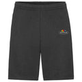 Black - Front - Fruit of the Loom Mens Vintage Small Logo Lightweight Sweat Shorts