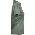 Leaf Green - Side - Tee Jays Womens-Ladies Pima Cotton Polo Shirt