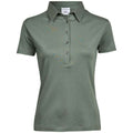 Leaf Green - Front - Tee Jays Womens-Ladies Pima Cotton Polo Shirt
