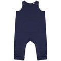 Navy - Front - Larkwood Baby Organic Cotton Dungarees