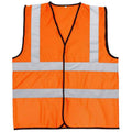 Fluorescent Orange - Front - Warrior Unisex Adult Mesh Hi-Vis Vest